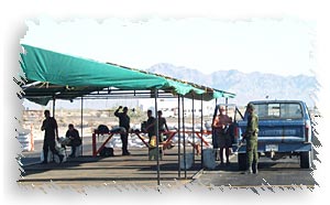 San Felipe Checkpoint guards at work.